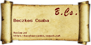 Beczkes Csaba névjegykártya